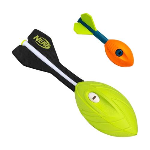 2pc Nerf Vortex Power Pack Foam Footballs With Whistle Sound Yellow/Orange