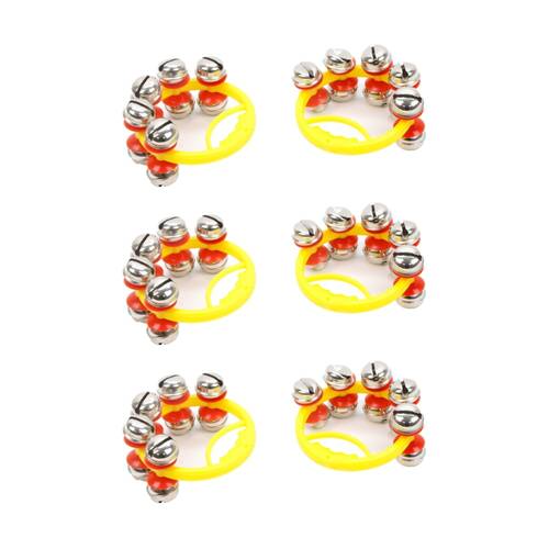 3PK Vivaio Double Sleigh Bells Musical Instrument Classroom Learning Multicolour