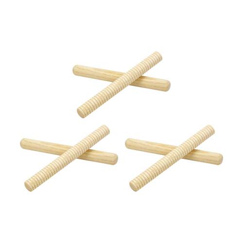 3x 2pc Vivaio Rhythm Sticks Kids Musical Instrument Classroom Learning 3Y+ Wood