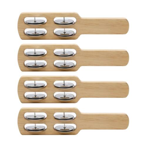 4PK Vivaio Natural Jingle Stick Percussion Musical Instrument 3y+ Wood