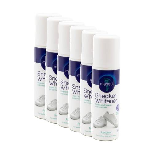 6PK Maseur Sneaker Whitener Spray For Leather Vinyl & Rubber Shoes 75ml