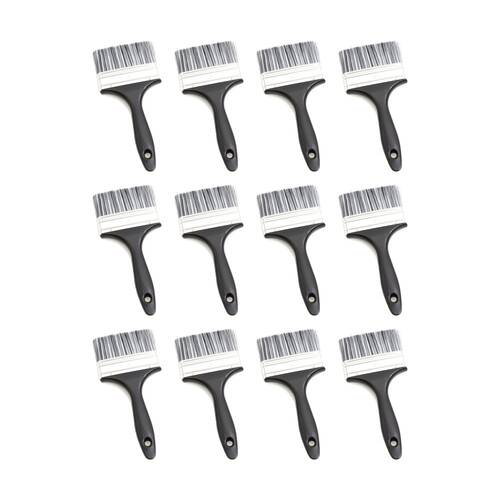 12PK Tacco Paint Brush Wide 50mm 22cm Kids Classroom Art Supplies 3y+ Black