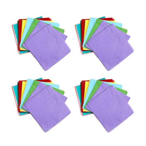 4x 480pc Tacco Coloured Tissue Squares Craft Paper 125cm Sheets Multicolour