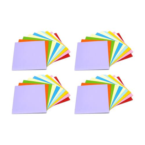4x 360pc Tacco Matte Paper Squares 254cm 10 Different Colours Sheets 3y+