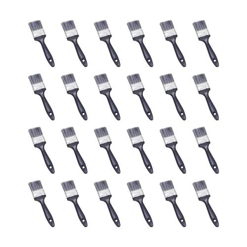 24PK Tacco Paint Brush 25mm Wide 20cm Kids Classroom Art Supplies 3y+ Black