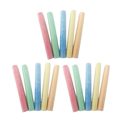 3x 160pc Tacco Coloured Chalks Dustless Bright Colours Kids 3Y+
