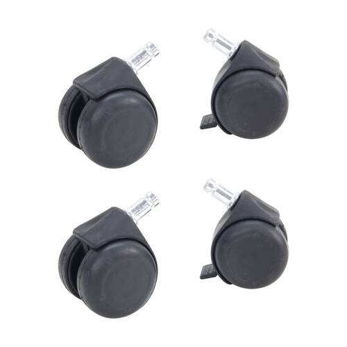 2x 4pc Vivaio Castors Durable Wheels For Toddler Sleeping Bed Black