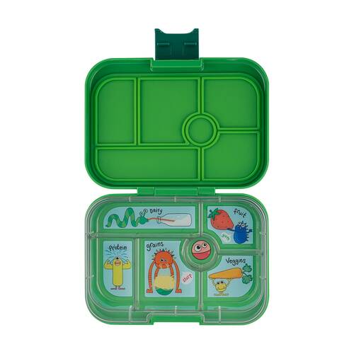 Yumbox Kids?Original 6 Compartment Leakproof?Lunch Box Monster Jurassic Green