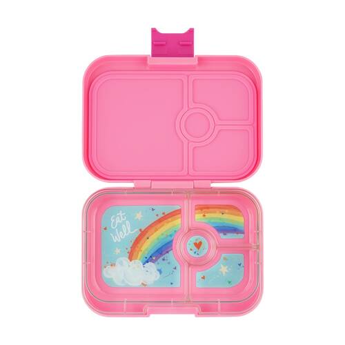 Yumbox Kids Panino 4 Compartment Lunch Box Rainbow Power Pink
