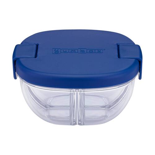 Yumbox Kids 3 Compartment?Leakproof?Snack Bowl Container Navy Blue 384ml