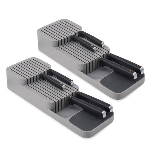 2PK Joseph Joseph DrawerStore Compact 2-Tier Knife Organiser Up To 9 Knives