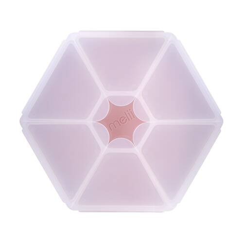 Melii Kids 6 Compartment Hexagon Snackle Lunch Box Container Pink 798ml
