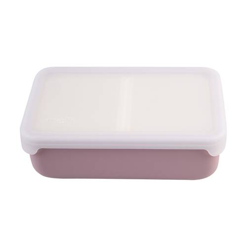 Melii Silicone Bento Removable Compartments With Dividers Pink/Ivory