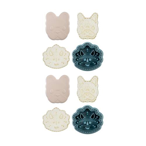 2x 2pc Melii 3-In-1 Sandwich Crust Cutters Sealer Stamp Set Unicorn Cat