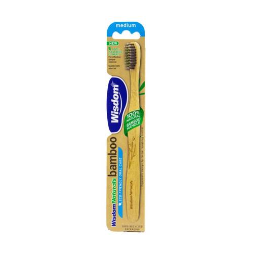 Wisdom Naturals Earth Friendly Bamboo Toothbrush Medium Bristle