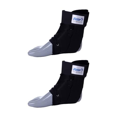 2PK Victor Sports PRO Adjustable Support Brace Ankle Stabiliser Small 18-20cm