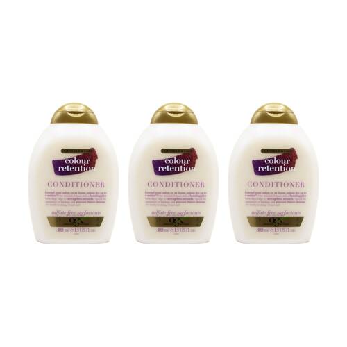 3PK OGX Hair Care Colour Retention Sulfate Free Conditioner Bottle 385ml