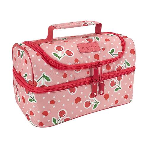Sachi Insulated Double Decker Lunch Bag Cherry Crush 25.5x17x14cm