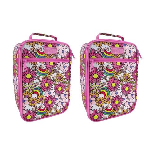 2PK Sachi Junior Insulated School Food Lunch Bag Flower Power 21x11x28cm