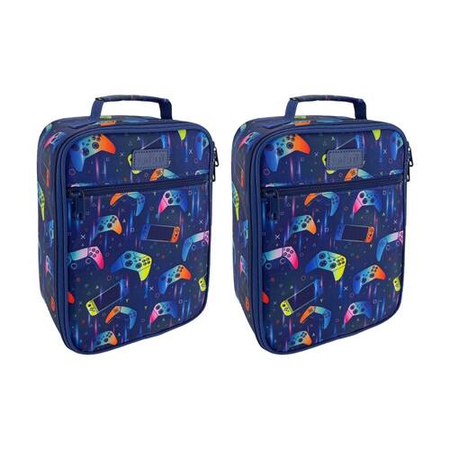 2PK Sachi Junior Insulated School Food Lunch Bag Gamer 21x11x28cm
