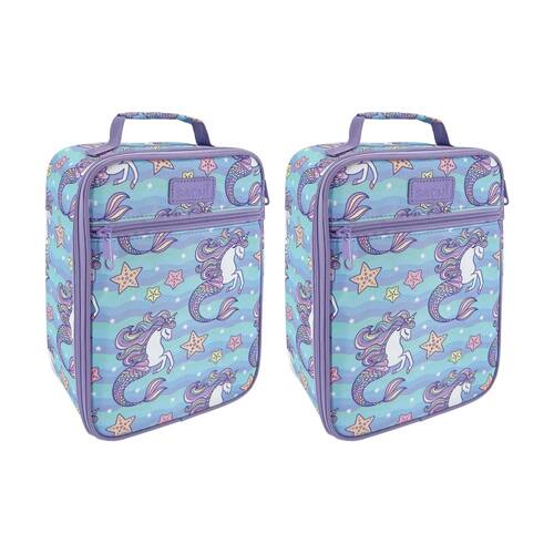 2PK Sachi Junior Insulated School Food Lunch Bag Mermaid Unicorn 21x11x28cm