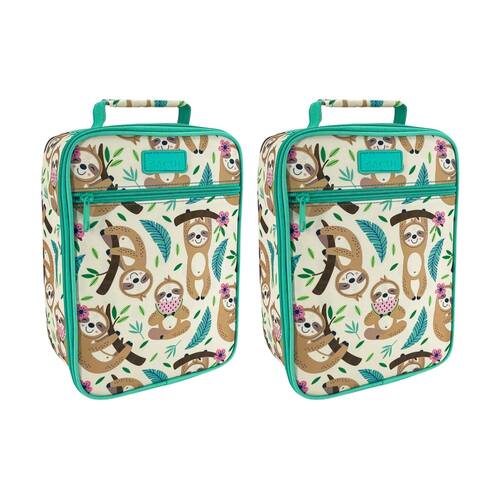 2PK Sachi Junior Insulated School Food Lunch Bag Sleepy Sloths 21x11x28cm
