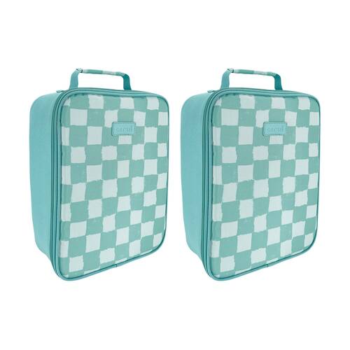 2PK Sachi XL Junior Insulated School Food Lunch Bag Check It Out 24.5x11x30.5cm