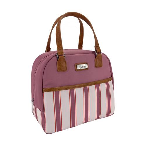 Sachi Insulated Cali School Food Lunch Bag Blush Stripes 24.5x14.5x22.5cm