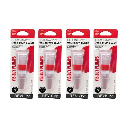 4PK Revlon Gel Serum Blush Illuminance Striking Rose 120 Carded 11ml
