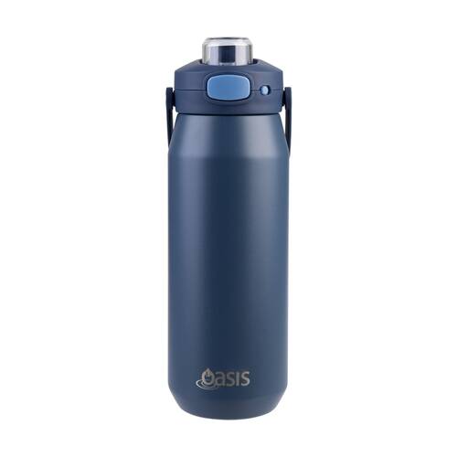 Oasis Ceramic Stainless Steel Triple Wall Insulated Bottle Indigo 750ml