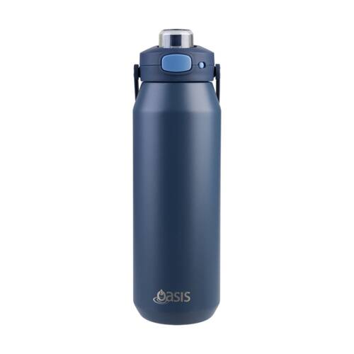 Oasis Ceramic Lined Stainless Steel Double Wall Insulated Bottle Indigo 1L