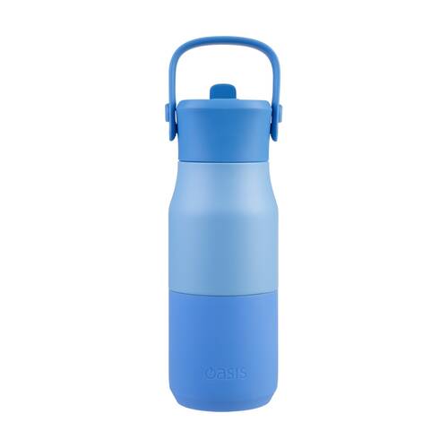 Oasis Stainless Steel Insulated Drink Bottle W/ Sipper Blue 400ml