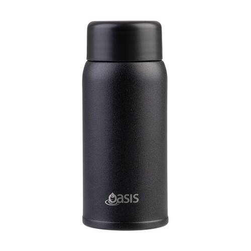 Oasis Stainless Steel Double Wall Insulated Drink Bottle Black 150ml