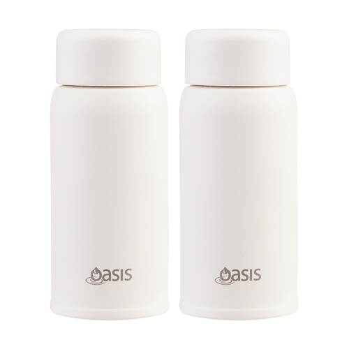 2PK Oasis Stainless Steel Double Wall Insulated Drink Bottle Linen 150ml
