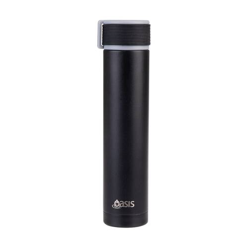 Oasis Stainless Steel Double Wall Insulated Drink Bottle Black 250ml