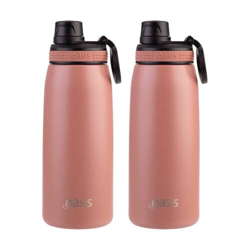 2PK Oasis Stainless Steel Double Wall Insulated Sports Bottle Auburn 780ml