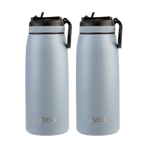 2PK Oasis Stainless Steel Double Wall Insulated Sports Bottle Hazy Blue 780ml