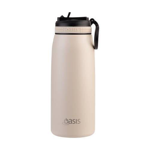 Oasis Stainless Steel Double Wall Insulated Sports Bottle Oat 780ml