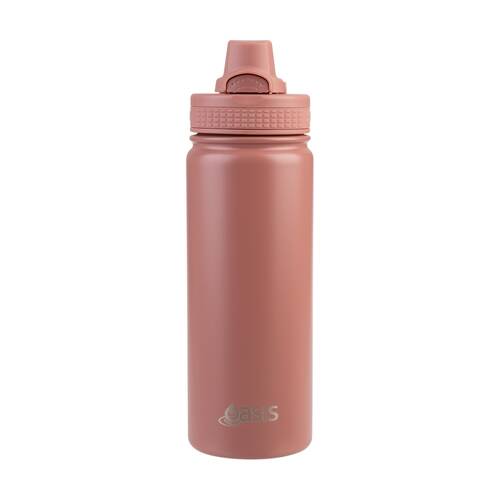 Oasis Stainless Steel Double Wall Insulated Sports Bottle Auburn 550ml