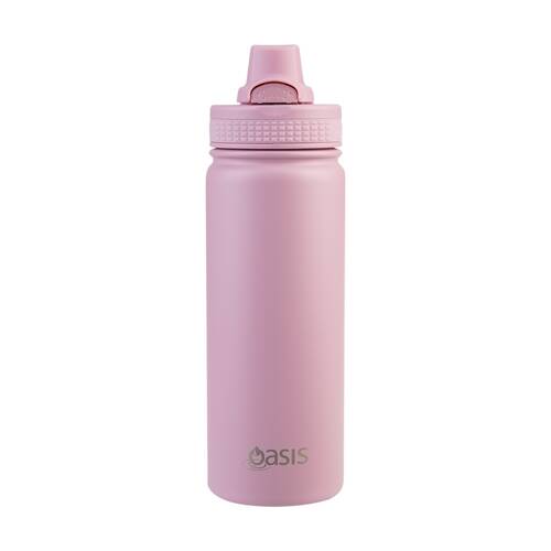 Oasis Stainless Steel Double Wall Insulated Sports Bottle Blush 550ml