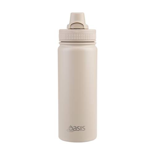 Oasis Stainless Steel Double Wall Insulated Sports Bottle Oat 550ml