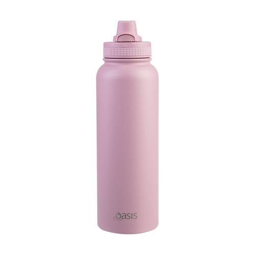 Oasis Stainless Steel Double Wall Insulated Sports Bottle Blush 1.1L