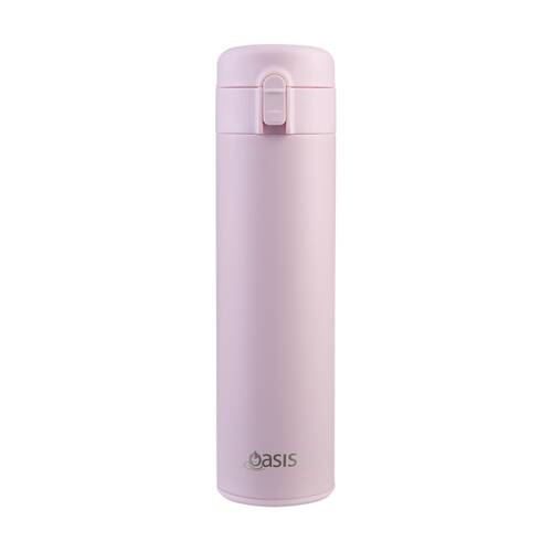 Oasis Stainless Steel D/Wall Insulated Flip-Top Flask Pink Lemonade 480ml