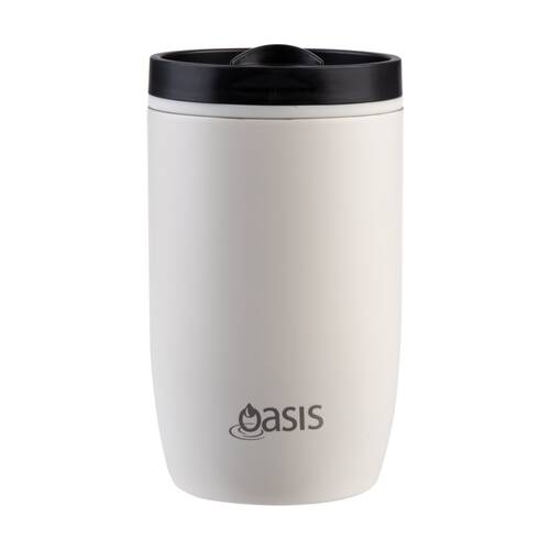 Oasis Stainless Steel Double Wall Insulated Travel Cup 300ml Alabaster