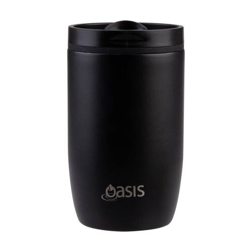Oasis Stainless Steel Double Wall Insulated Travel Cup 300ml Black