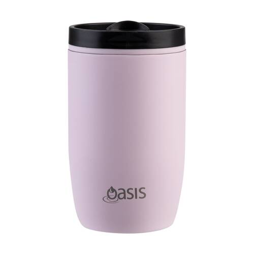 Oasis Stainless Steel Double Wall Insulated Travel Cup 300ml Pink Lemonade