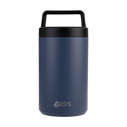 Oasis Stainless Steel D/Wall Insulated Food Flask W/ Handle Indigo 700ml
