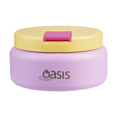Oasis Stainless Steel Insulated Food Flask W/ Lid Bubblegum Pink 230ml