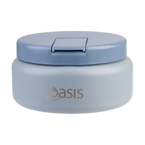 Oasis Stainless Steel D/Wall Insulated Food Flask W/ Lid Hazy Blue 230ml