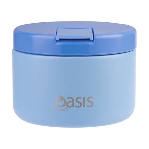 Oasis Stainless Steel Double Wall Insulated Food Flask Blue 300ml